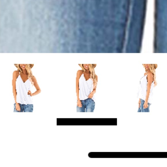 White wrap style tank top, PRETTY! Sz SM - Picture 11 of 11